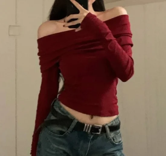 Off-Shoulder Long Sleeve