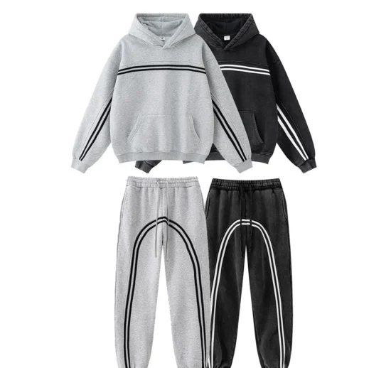 Stripped Fleece Tracksuit