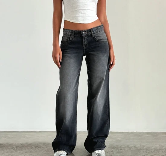 Y2K Wide Leg D-Jeans
