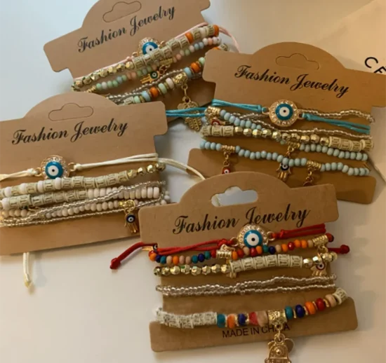 Vintage Beaded Handmade Bracelets Set