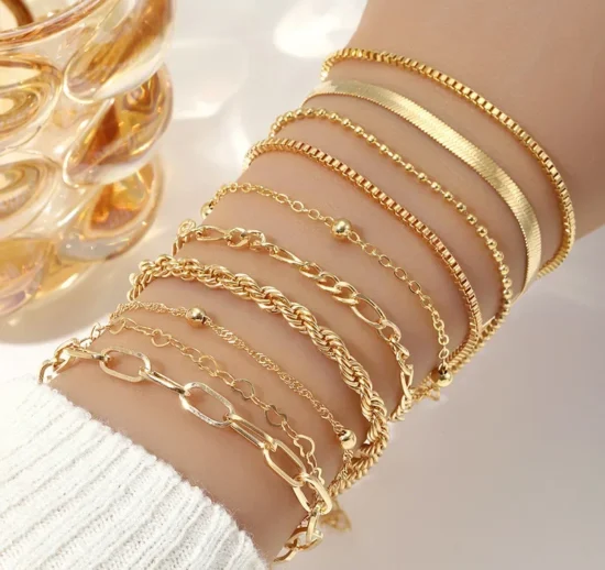 10 Pce Minimalist Bracelet Set