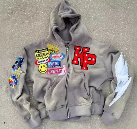 KP Patched Street Washed Zip Up
